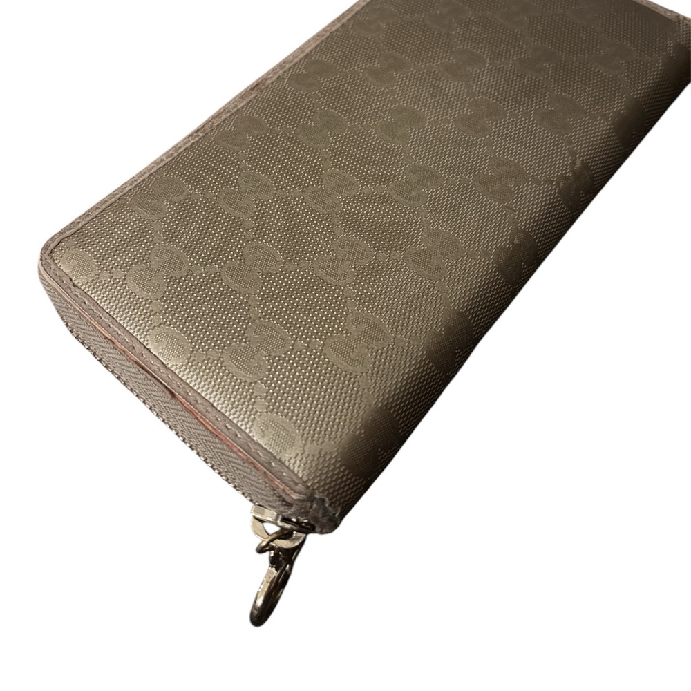 GUCCI Monogram Twins Large Zip Around Wallet Metallic Bronze - Picture 11 of 16
